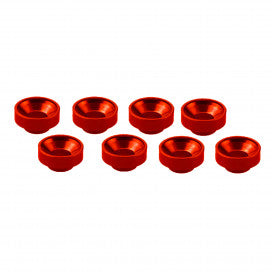 M3 ALUMINUM SERVO WASHER RED (8 pcs)